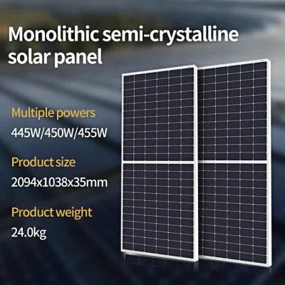 Panel solar de alta eficiencia Silicio policristalino 330W 340W 350W 410W 460W Todos los paneles de energía solar negros para electricidad doméstica